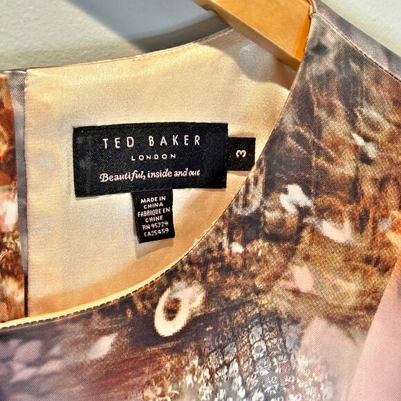 Ted Baker Mecia Sequin Print Fit & Flare Dress - size 3 (US 8) - Picture 5 of 8